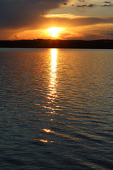 sunset at Jordan Lake