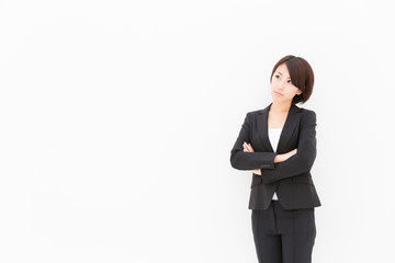 asian businesswoman isolated on white background