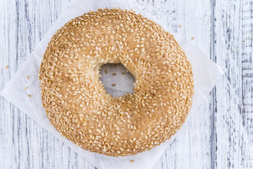Sesame Bagels (selective focus)
