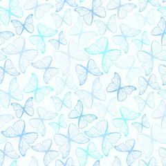 Seamless pattern with butterfliy ornament