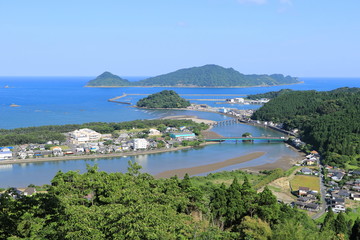 新緑　南郷城からの眺望