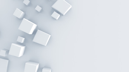 Obraz premium White geometric shape 3D render