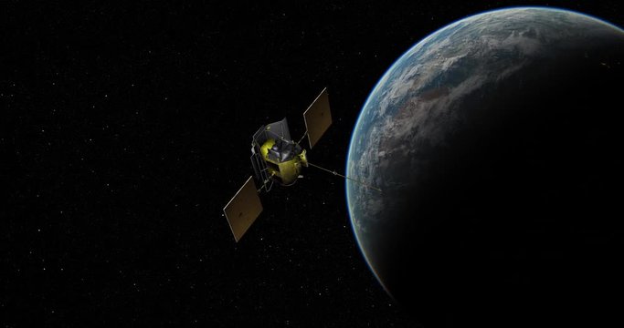 Messenger spacecraft making a close pass of Earth. Data: NASA/JPL.