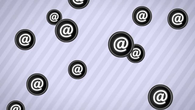 Falling e-mail icons. Looping. Alpha channel.v