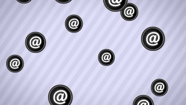 Falling e-mail icons. Looping. Alpha channel.