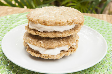 Oatmeal Cookie Ice Cream Sandwiches