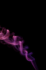 Abstract lilac smoke from aromatic sticks.