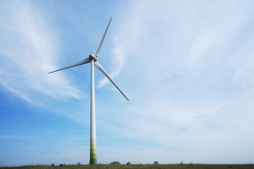 wind turbines in  fields