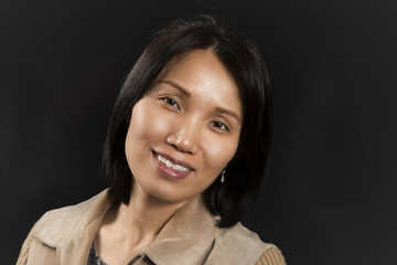 Fototapeta premium Positive Asian woman.