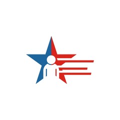 America USA logo icon vector