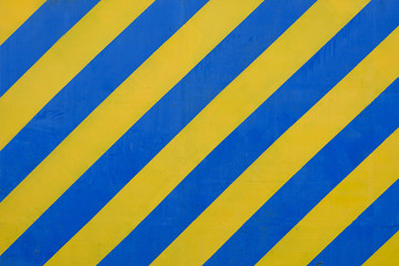 Grunge Blue and Yellow Surface as Warning or Danger Pattern