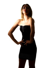 Fototapeta premium Young woman wearing party dress.