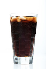 glass with brown soda