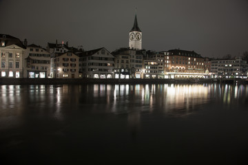 Fototapeta na wymiar Amazing night scenes from Zurich, Switzerland