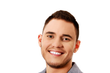 Fototapeta premium Smiling businessman looking at camera 
