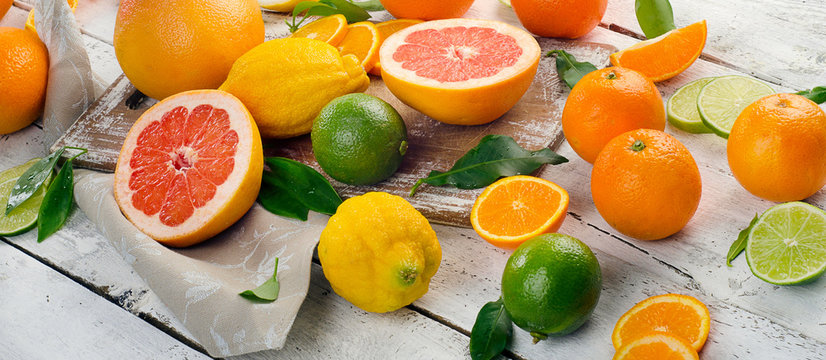 Fresh citrus fruits