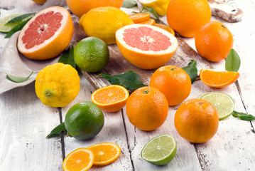 Fresh citrus fruits