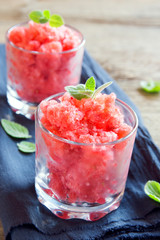 Strawberry granita