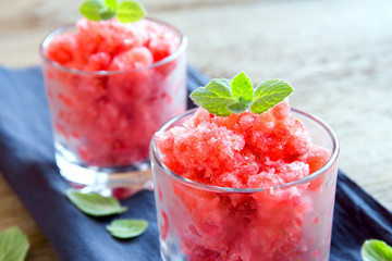 Strawberry granita