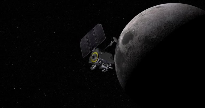 Lunar Reconnaissance Orbiter (LRO)  making a close pass of Earth's Moon. Data: NASA/JPL.