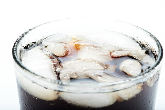 close up of ice drink