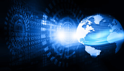 Global communication technology background.