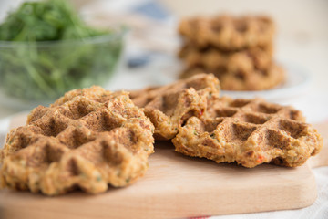 Herzhafte Waffeln