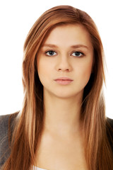 Naklejka premium Portrait of pretty teenage woman