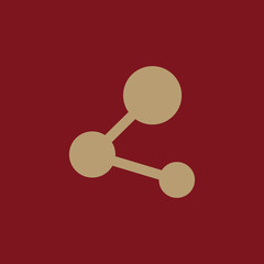 The share icon. Network symbol. Flat