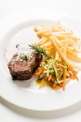steak with french fries