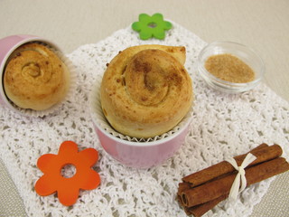 Zimtschnecken Küchlein Muffins mit Zimt und Zucker