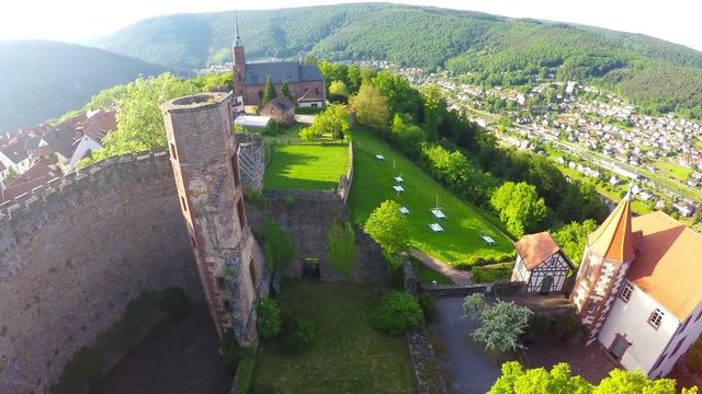 Small castle at Dilsberg, Germany near Heidelberg