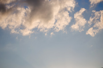 The vast blue sky and clouds sky