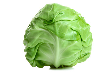 cabbage green cabbage on a white isolated background