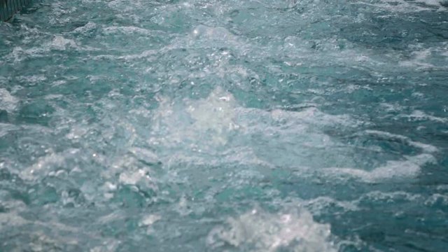  video of water bubbles in the jacuzzi. 4K Stock Footage Clip.
