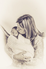 jeune maman et son bébé