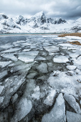 Blocchi di ghiaccio in Norvegia
