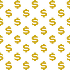 Seamless background with dollar sign. Vector image.