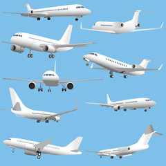 Passenger jet planes