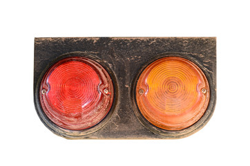 Tail lights of truck