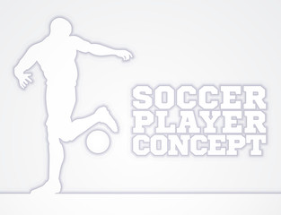 Soccer Football Player Concept Silhouette