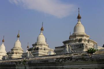 Stupas around the Sandamuni Pagoda in Mandalay, Myanmar.