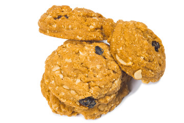 meal rasin cookies isolate on white
