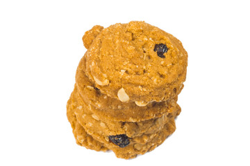 meal rasin cookies isolate on white
