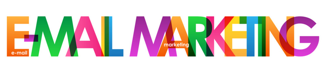 Fototapeta premium E-MAIL MARKETING Vector Letters Collage