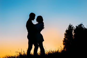 Silhouette of couple