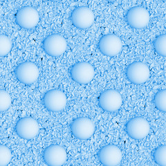 blue seamless background made of  spheres and tiny cubes objects