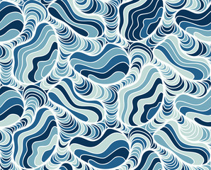 Vector wave background of doodle hand  drawn lines