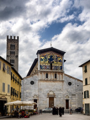 Fototapeta na wymiar San Frediano church with mosaics in Lucca