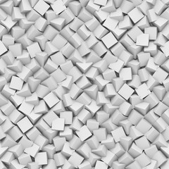seamless background made of diagonal arranged cubes in shades of white